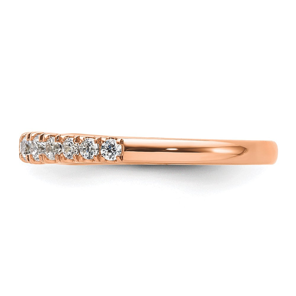 True Origin 14K Rose Gold 3/8 carat Lab Grown Diamond VS+ F+ Complete Band