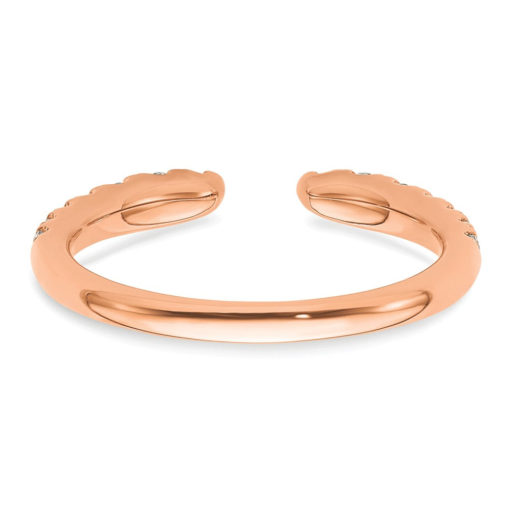 True Origin 14K Rose Gold 3/8 carat Lab Grown Diamond VS+ F+ Complete Band