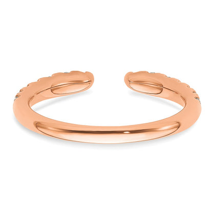 True Origin 14K Rose Gold 3/8 carat Lab Grown Diamond VS+ F+ Complete Band