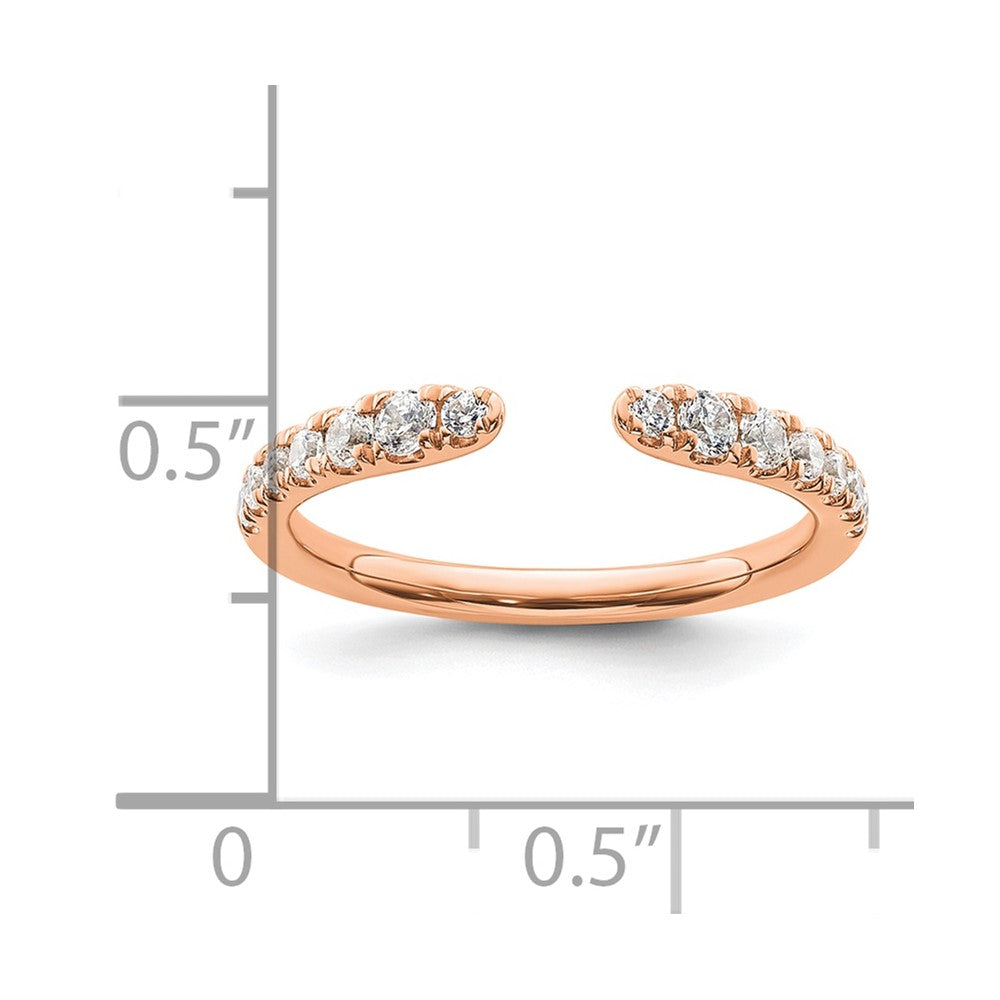 True Origin 14K Rose Gold 3/8 carat Lab Grown Diamond VS+ F+ Complete Band