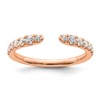 True Origin 14K Rose Gold 3/8 carat Lab Grown Diamond VS+ F+ Complete Band