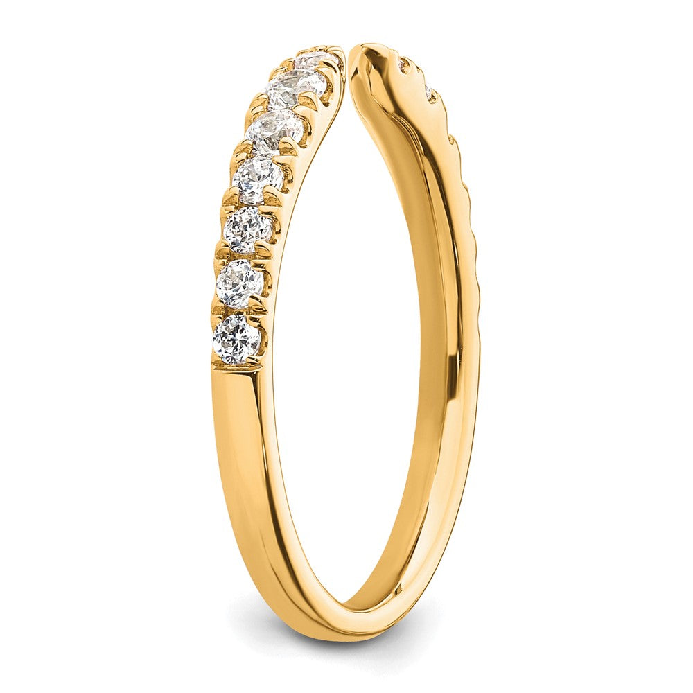 True Origin 14K Yellow Gold 3/8 carat Lab Grown Diamond VS+ F+ Complete Band