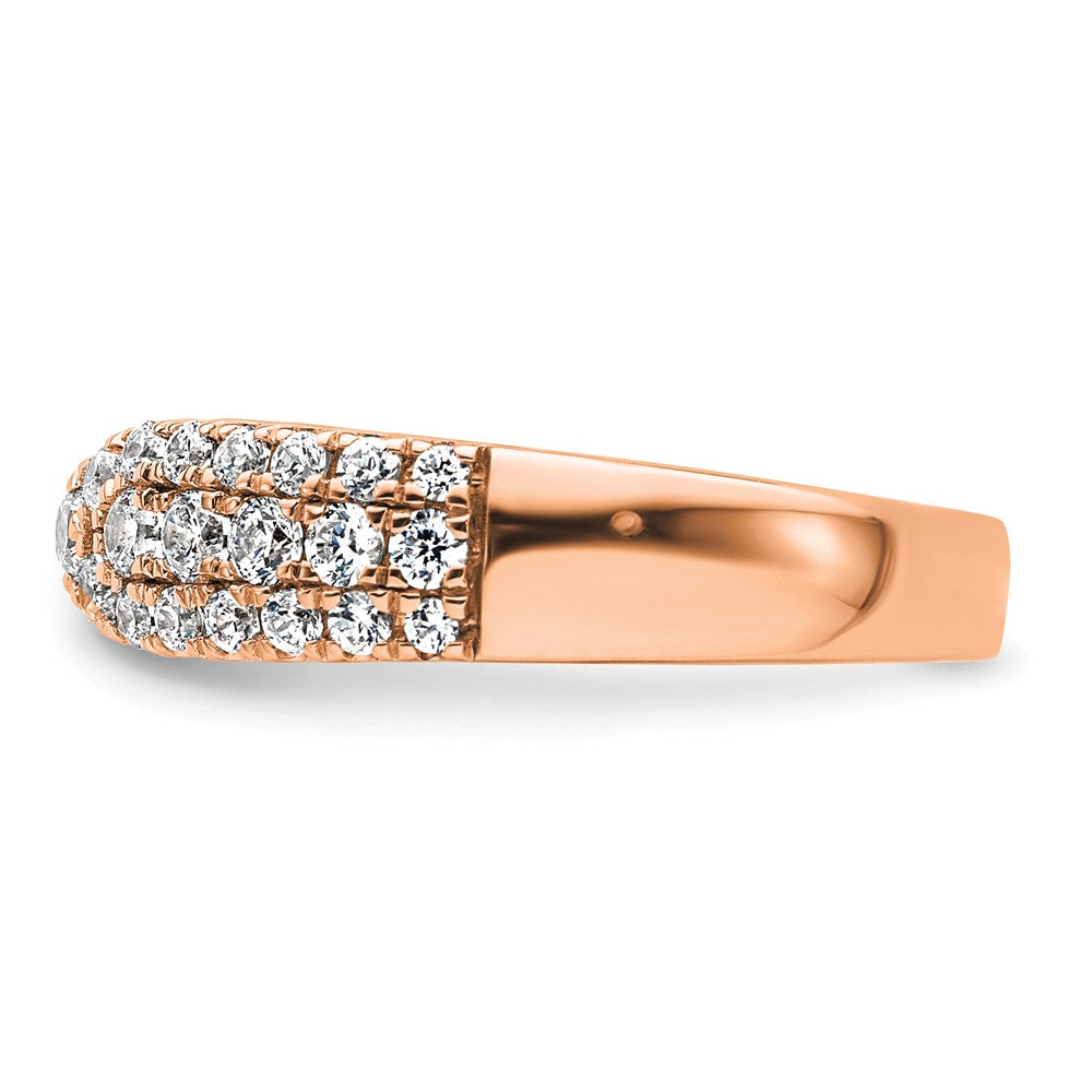 True Origin 14K Rose Gold 3/4 carat Lab Grown Diamond VS+ F+ Complete Wedding Band