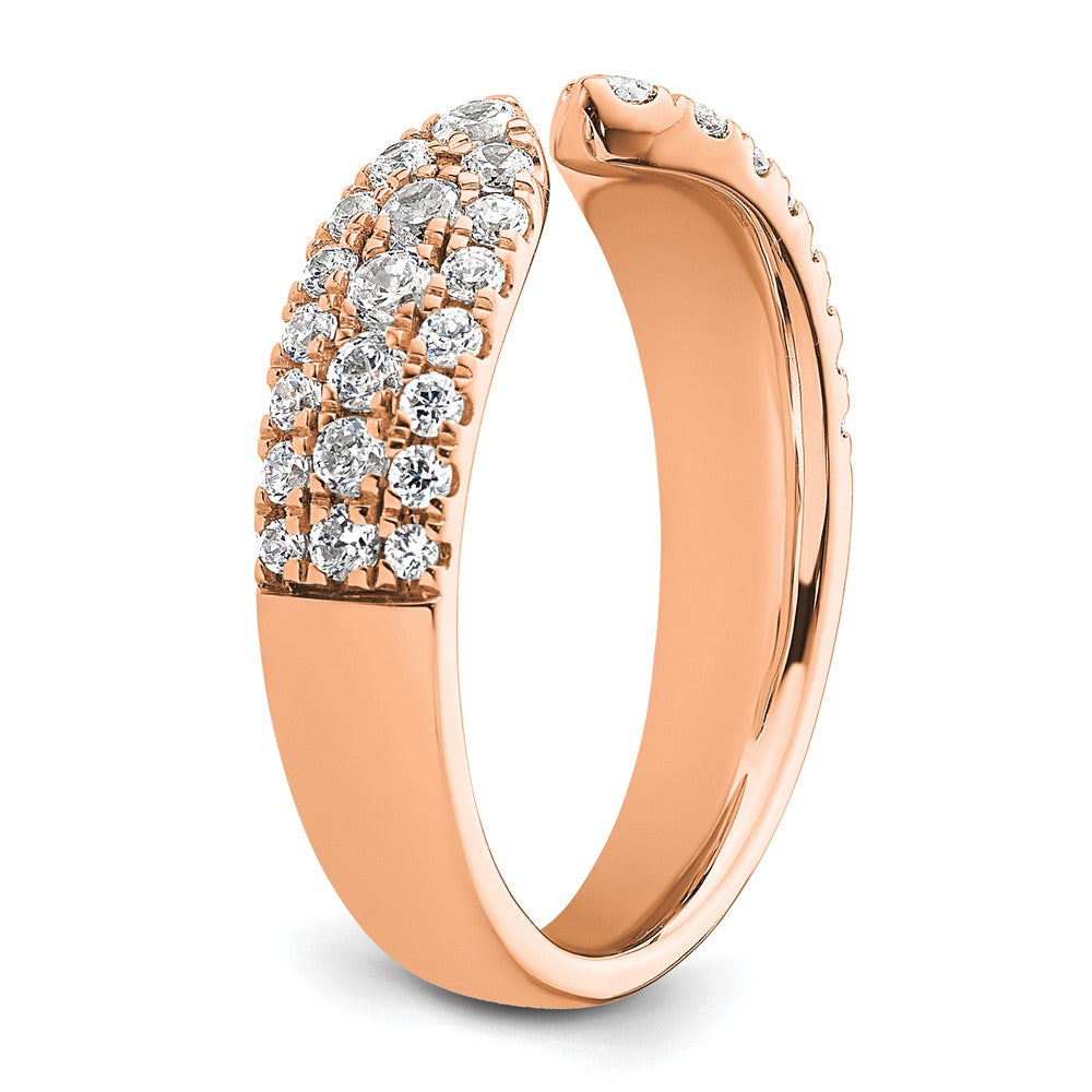 True Origin 14K Rose Gold 3/4 carat Lab Grown Diamond VS+ F+ Complete Wedding Band