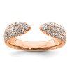 True Origin 14K Rose Gold 3/4 carat Lab Grown Diamond VS+ F+ Complete Wedding Band