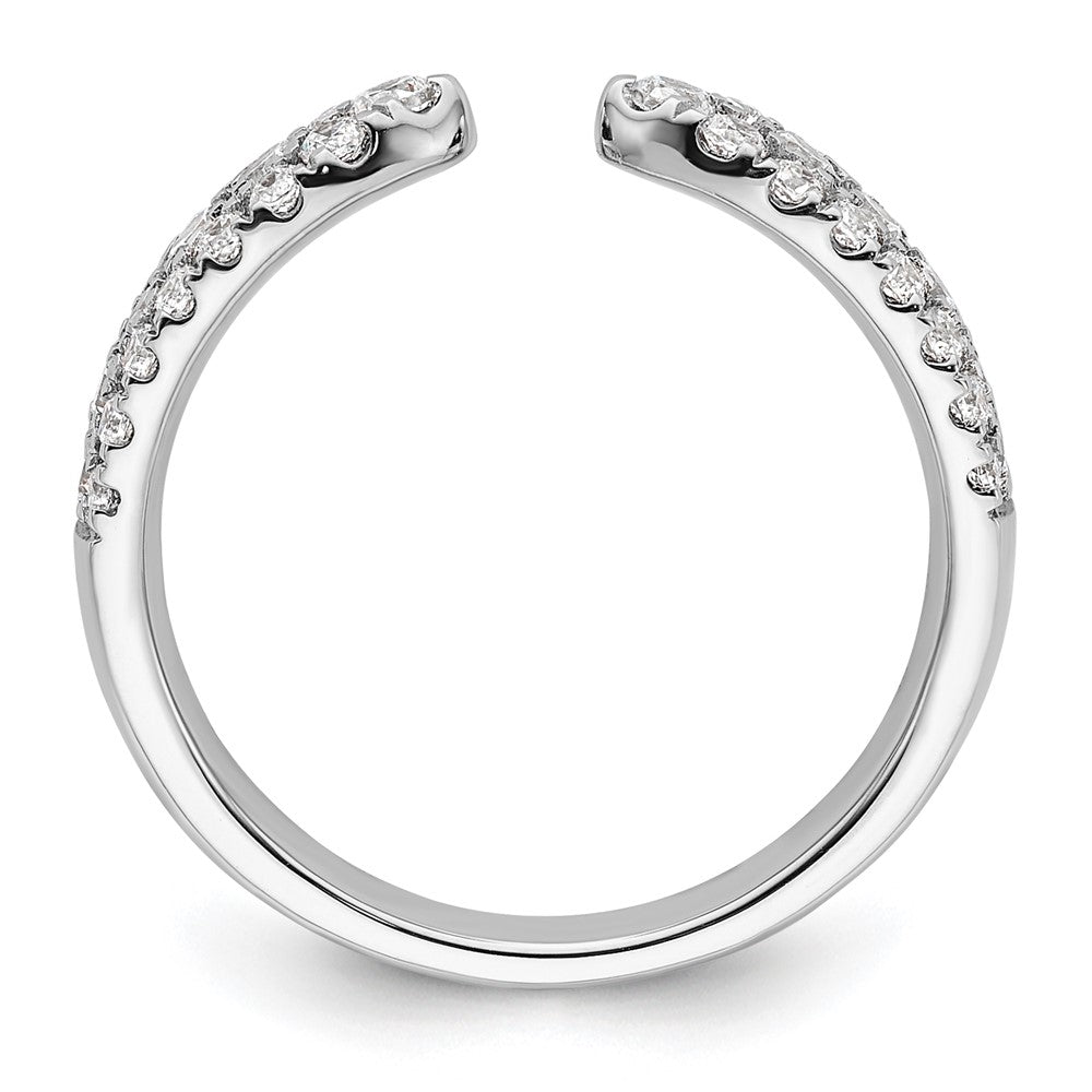 True Origin 14k White Gold 3/4 carat Lab Grown Diamond VS  D E F  Fancy Band