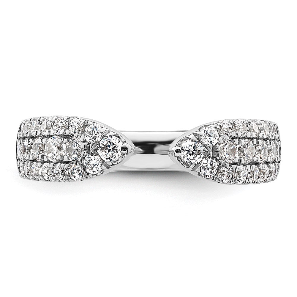True Origin 14k White Gold 3/4 carat Lab Grown Diamond VS  D E F  Fancy Band