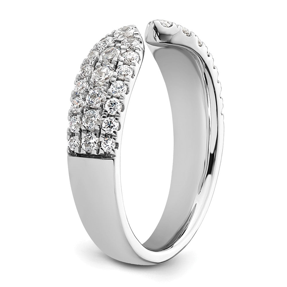 True Origin 14k White Gold 3/4 carat Lab Grown Diamond VS  D E F  Fancy Band
