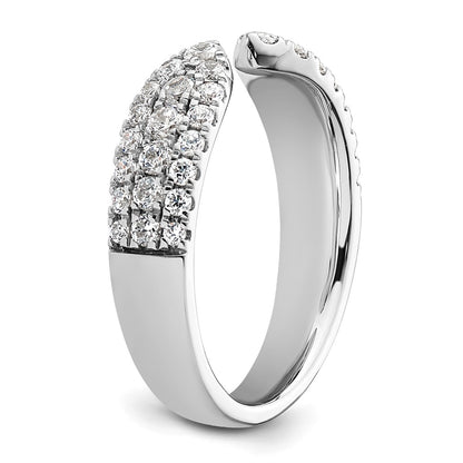 True Origin 14K White Gold 3/4 carat Lab Grown Diamond VS+ F+ Complete Wedding Band
