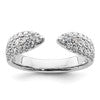 True Origin 14k White Gold 3/4 carat Lab Grown Diamond VS  D E F  Fancy Band