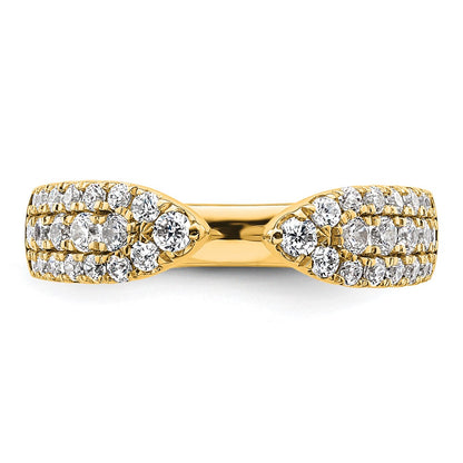 True Origin 14K Yellow Gold 3/4 carat Lab Grown Diamond VS+ F+ Complete Wedding Band
