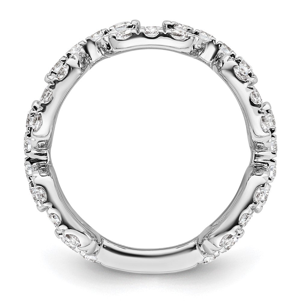 True Origin 14K White Gold 2 3/8 carat Lab Grown Diamond VS+ F+ Complete Band