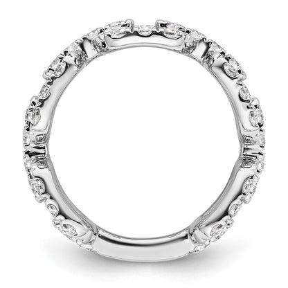 True Origin 14K White Gold 2 3/8 carat Lab Grown Diamond VS+ F+ Complete Band