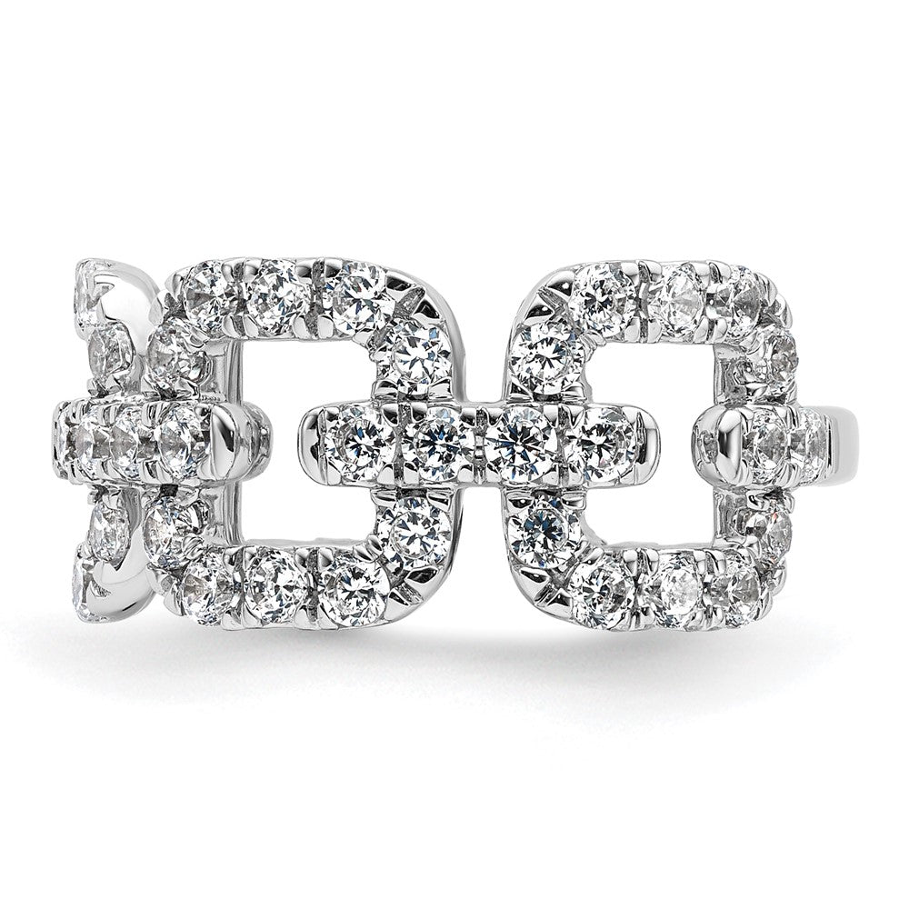 True Origin 14K White Gold 2 3/8 carat Lab Grown Diamond VS+ F+ Complete Band