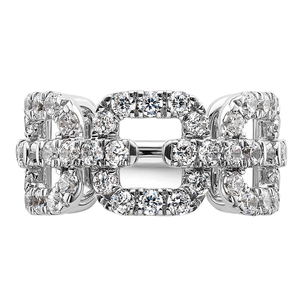 True Origin 14K White Gold 2 3/8 carat Lab Grown Diamond VS+ F+ Complete Band