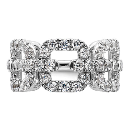 True Origin 14K White Gold 2 3/8 carat Lab Grown Diamond VS+ F+ Complete Band