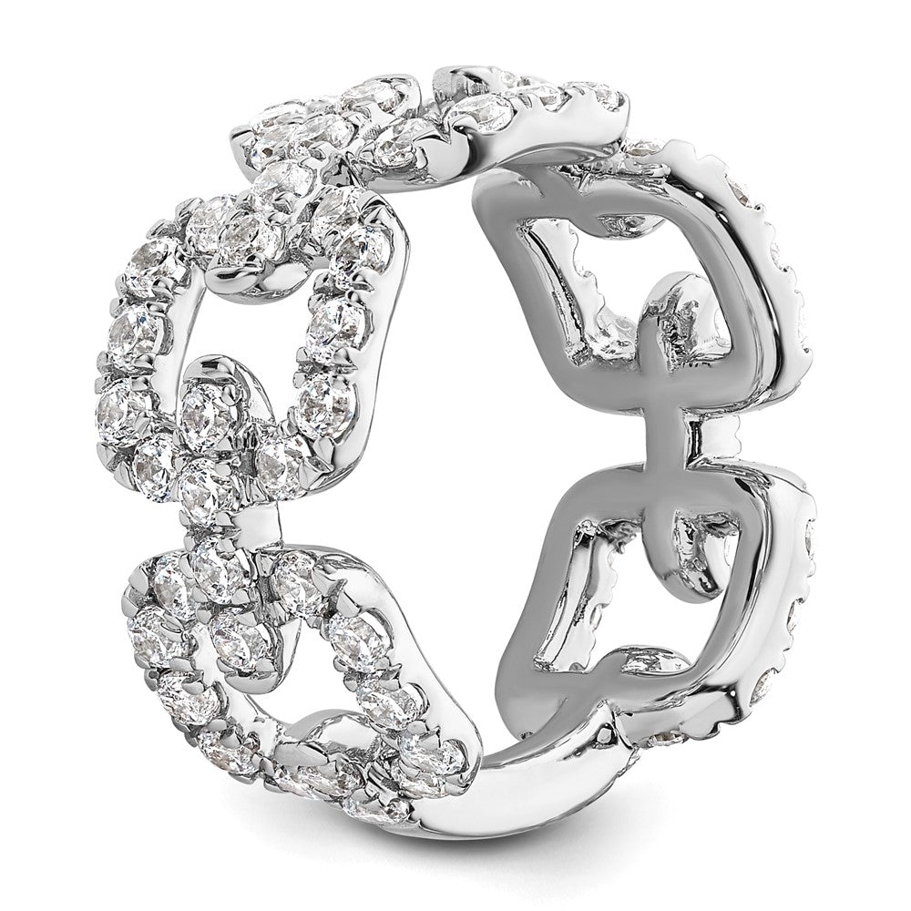 True Origin 14K White Gold 2 3/8 carat Lab Grown Diamond VS+ F+ Complete Band