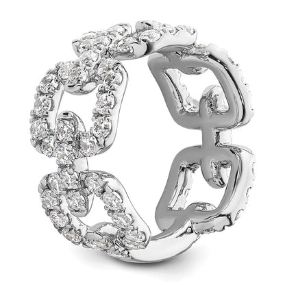True Origin 14K White Gold 2 3/8 carat Lab Grown Diamond VS+ F+ Complete Band