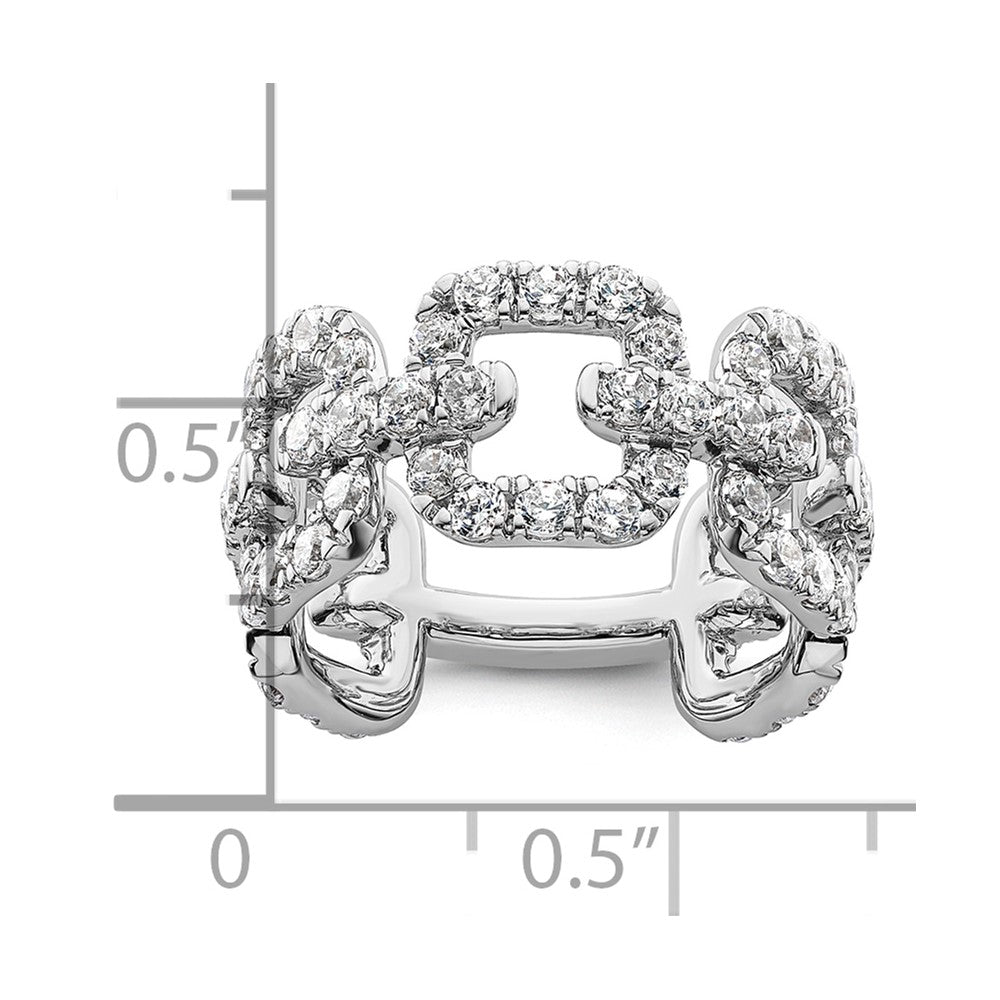 True Origin 14K White Gold 2 3/8 carat Lab Grown Diamond VS+ F+ Complete Band