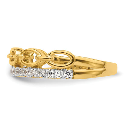 True Origin 14K Two-tone 1/3 carat Lab Grown Diamond VS+ F+ Complete Band