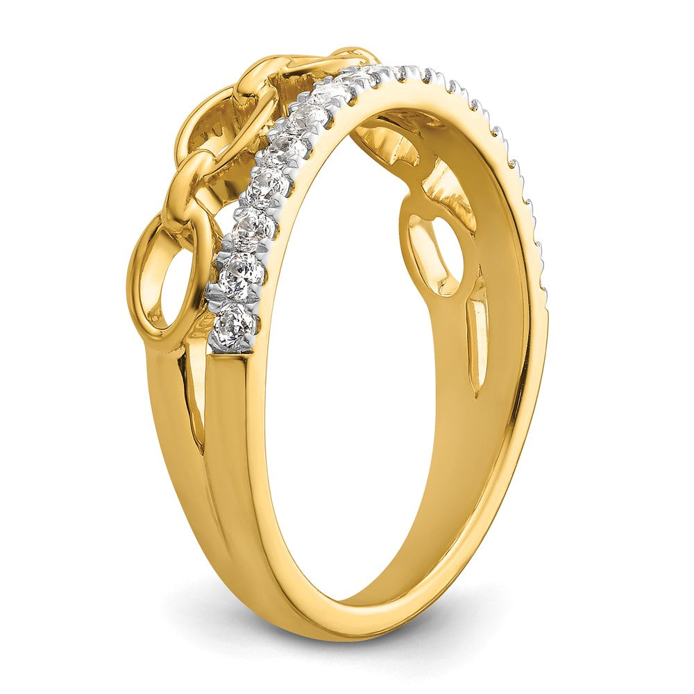 True Origin 14K Two-tone 1/3 carat Lab Grown Diamond VS+ F+ Complete Band