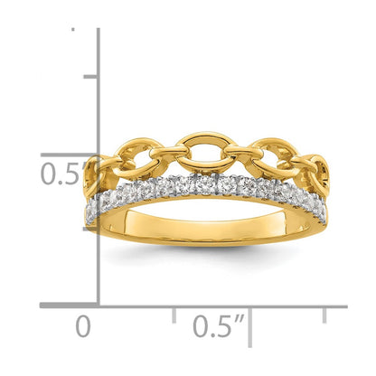 True Origin 14K Two-tone 1/3 carat Lab Grown Diamond VS+ F+ Complete Band
