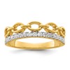 True Origin 14K Two-tone 1/3 carat Lab Grown Diamond VS+ F+ Complete Band