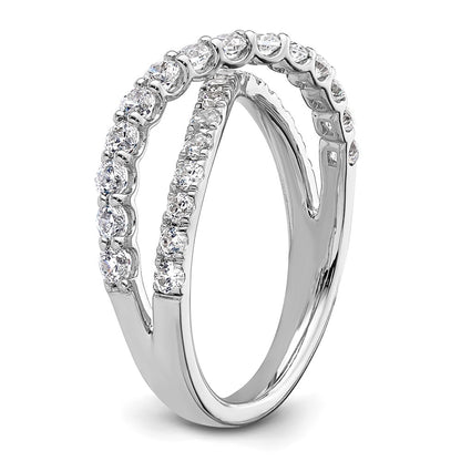 True Origin 14K White Gold 1 carat Lab Grown Diamond VS+ F+ Complete Crisscross Band