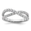 True Origin 14K White Gold 1 carat Lab Grown Diamond VS+ F+ Complete Crisscross Band