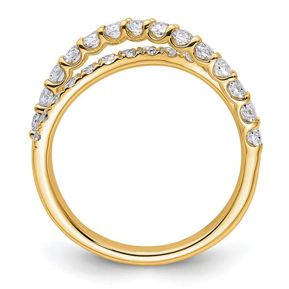 True Origin 14K Yellow Gold 1 carat Lab Grown Diamond VS+ F+ Complete Crisscross Band