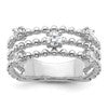 True Origin 14K White Gold 3/8 carat Lab Grown Diamond VS+ F+ Complete Triple Band