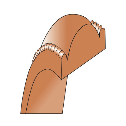 14k Rose Gold 3mm Lightweight Milgrain Half Round Wedding Band Size 9.5