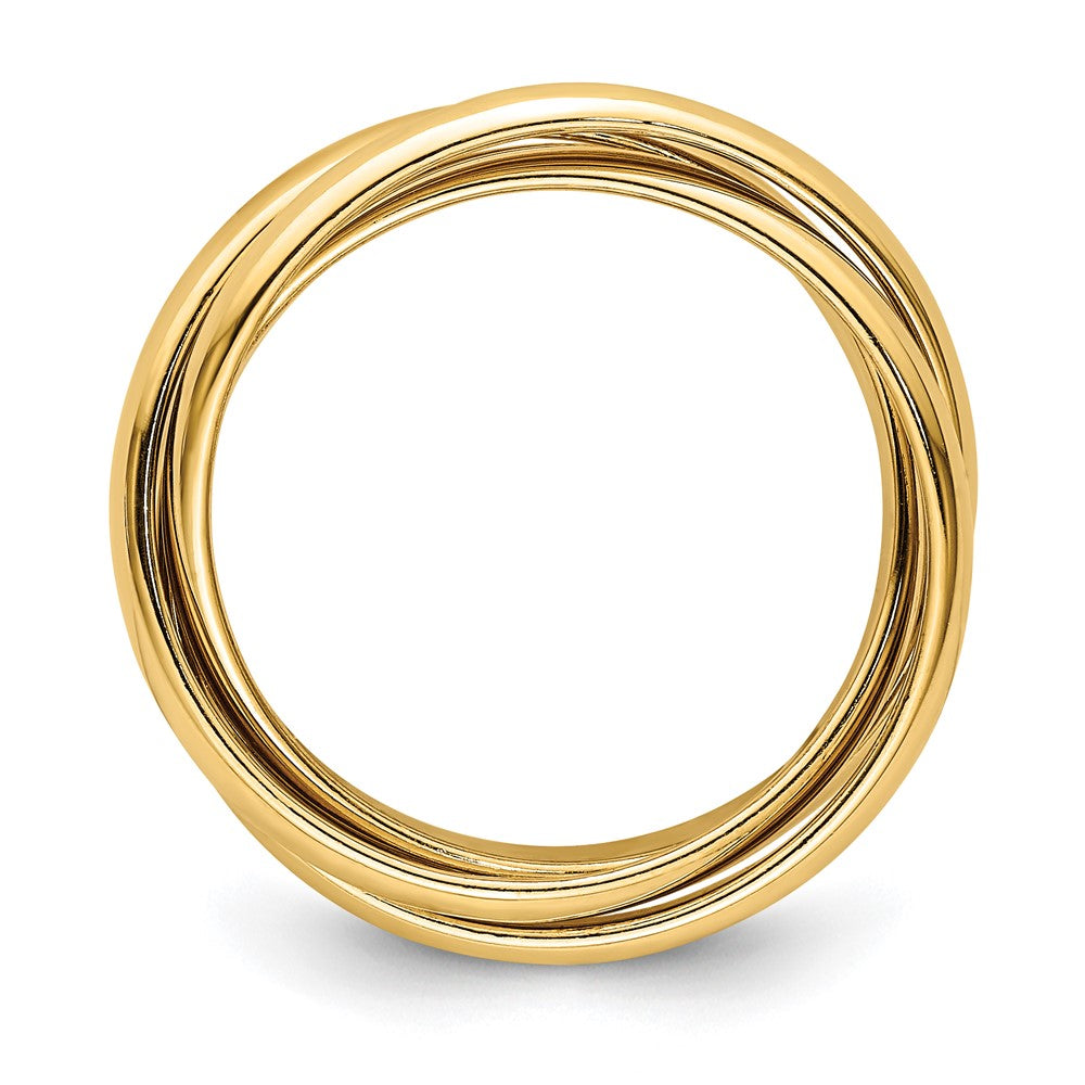 14k Polished Rolling Ring Size 5