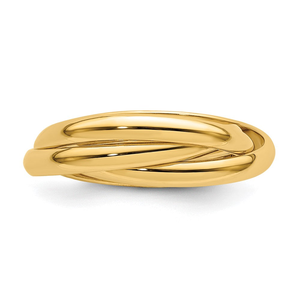 14k Polished Rolling Ring Size 8