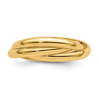 14k Polished Rolling Ring Size 8