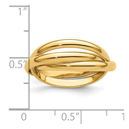 14k Polished Rolling Ring Size 8