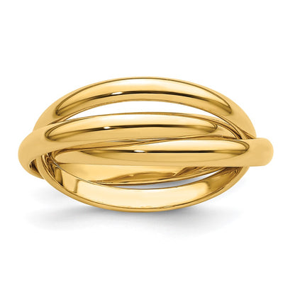 14k Polished Rolling Ring Size 5.5