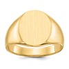 10k 14.5x12.0mm Oval Closed Back Mens Signet Ring