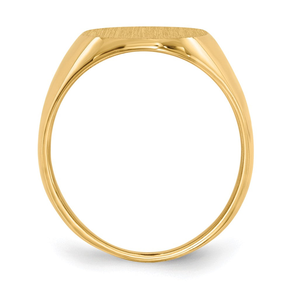 10k 16.0x13.0mm Oval Closed Back Signet Ring