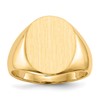 10k 16.0x13.0mm Oval Closed Back Signet Ring
