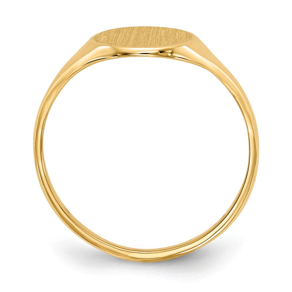 10k 10.0x8.5mm Oval Open Back Signet Ring