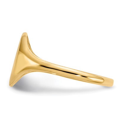 10k 10.0x8.5mm Oval Open Back Signet Ring