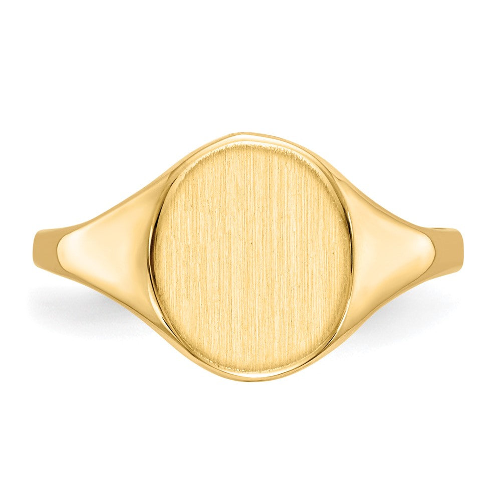 10k 10.0x8.5mm Oval Open Back Signet Ring