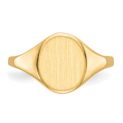 10k 10.0x8.5mm Oval Open Back Signet Ring