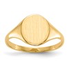 10k 10.0x8.5mm Oval Open Back Signet Ring