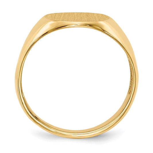 10k 16.0x12.5mm Oval Open Back Mens Signet Ring