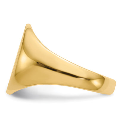10k 16.0x12.5mm Oval Open Back Mens Signet Ring