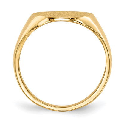 10k 16.0x14.0mm Oval Open Back Mens Signet Ring