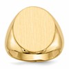 10k 20.0x16.5mm Oval Open Back Mens Signet Ring