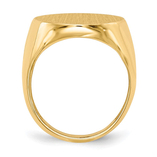 10k 22.0x18.0mm Oval Open Back Mens Signet Ring